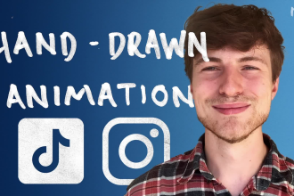 create a hand drawn rotoscoped animation for tik tok