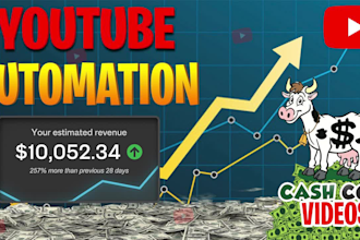 automate the youtube channel and make cashcow videos