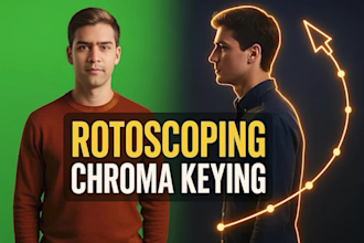 do clean rotoscoping, green screen keying and video background removal
