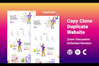 do redesign copy clone duplicate website using elementor pro