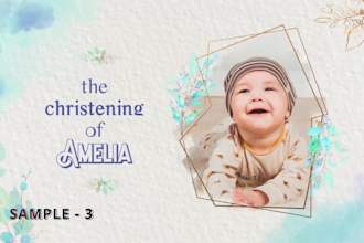 make christening and baptism party invitation video