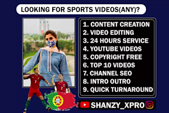 make monetizable football highlights, and sport videos in HD copyright free