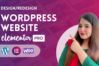 design wordpress website with elementor pro