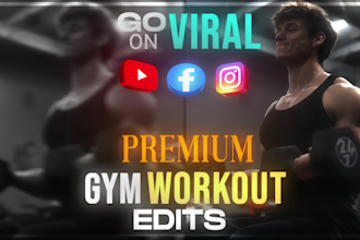 edit workout, gym and fitness videos for social media