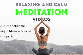 create custom relaxing, meditation videos for youtube