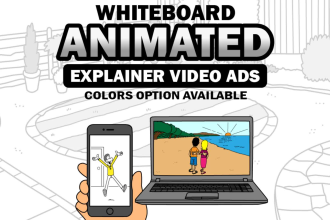 animate a professional custom whiteboard animation explainer video