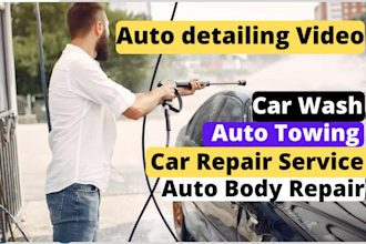 do car wash or auto detailing or car body repair shop video ads