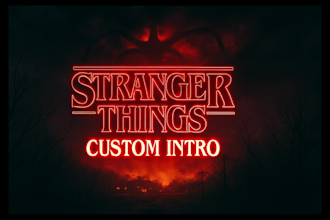 create a custom stranger things style intro for youtube or stream