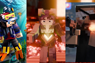 make minecraft animation, music video, shorts, trailer