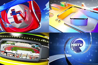 create a professional custom news broadcast logo animation in cinema 4d