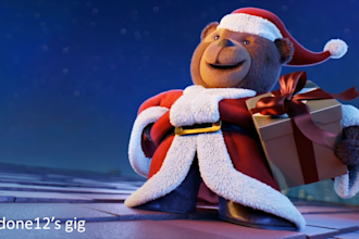 make a santa christmas happy video with your logo or message