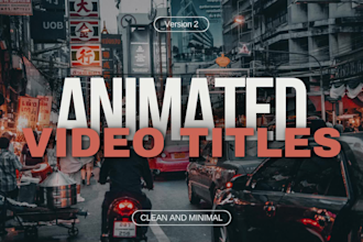 do stunning animated text for your videos