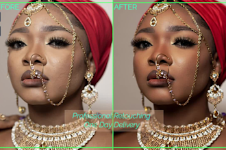 photo retouching image editing for fashion, model, beauty and image editing