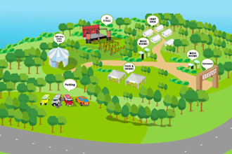design city map and vector event map illustration