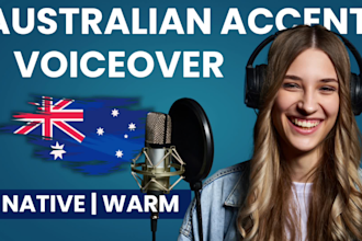 be your professional female australian voice actor or voice over artist