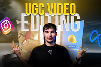 edit instagram, facebook, and tiktok ugc video ads