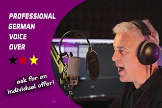 convince with a professional german male voice over