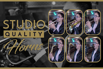 record a brass trumpet, trombone, saxophone, horn section