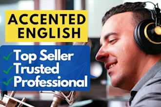 record an english voice over with spanish or mexican accent