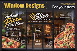 design real shopfront or storefront window graphics in 24hrs