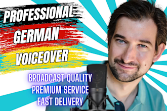 record a top male german voice over, deutscher sprecher