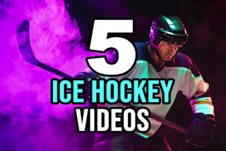 make ice hockey logo intro video animation