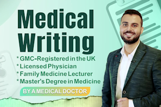 write medical and healthcare content as a UK licensed doctor