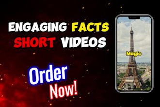 create random facts videos for youtube, instagram or tiktok