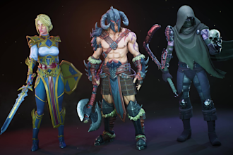 create game ready stylized 3d characters