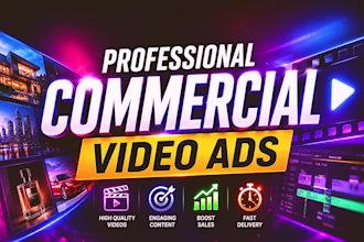 create promotional video ads or short video ads for marketing commercial