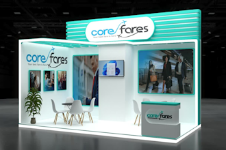 create 3d exhibition stall, stand, kiosk, booth