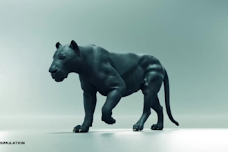 realistic 3d animal animation, 3d model, d animal design, creature design, vfx