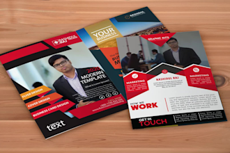design flyer, menu and business card, leaflet within 5 hours