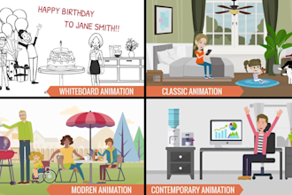 create 2d animated explainer video or sales video