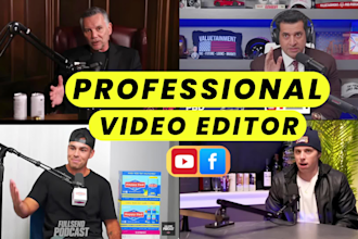 do professional audio and video editing for youtube facebook and riverside