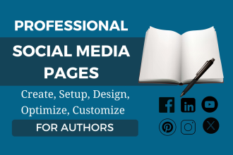 create social media pages professionally for authors