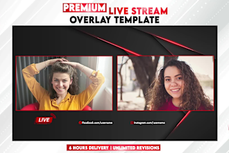 design frame overlay for streamyard, streamlabs, obs, zoom, youtube podcasts