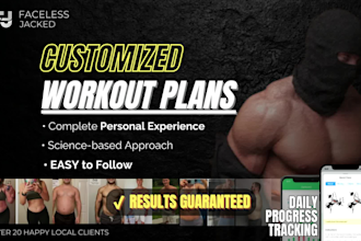 be your personal trainer planning workouts and nutrition