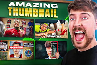 design attractive premium youtube thumbnail in 1 hour