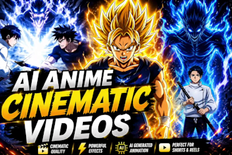 create ai anime cinematic videos, 3d animated short film, stunning ai videos