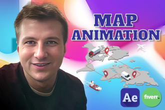 create maps animations with motion graphics for any project