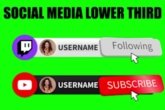 create social media lower third 3d animation
