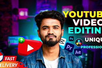 do professional youtube video editing, podcasts, reels and more