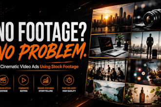 create cinematic video ads using stock footage