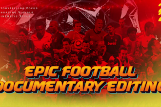create cinematic football documentary, soccer edits and player story video