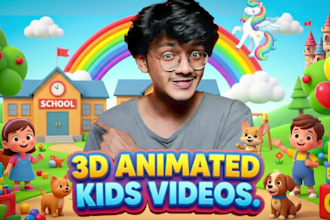 create high quality animated kids videos for youtube