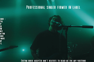 be your professional pop,metal,rock,edm professional singer