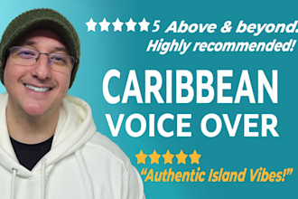 record an authentic caribbean voice over