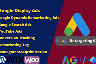 create google display ads, dynamic remarketing ads campaign, youtube video ads