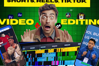 do video editing for youtube shorts, instagram reels, tiktok ads, video editing